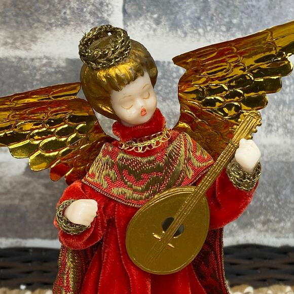 Vintage 1950s - 60s Koestel Wax Angel Christmas Tree Topper Handmade W Germany - Picture 8 of 16
